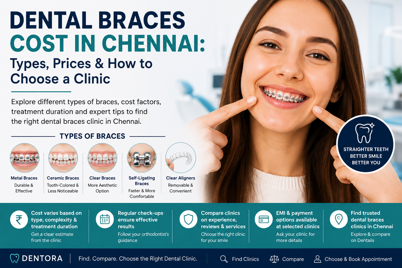 Dental Braces Cost in Chennai infographic